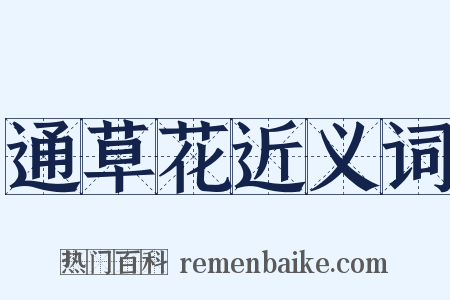 通草花近义词是什么意思的图片